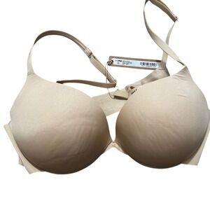 SKIMS Ultimate Push-Up Plunge Bra Sand Beige Underwire 34C NWT